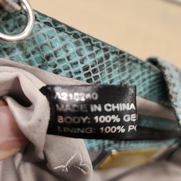 JUDITH RIPKA Snakeskin Python Embossed Leather Shoulder  Bag - Picture 13 of 15